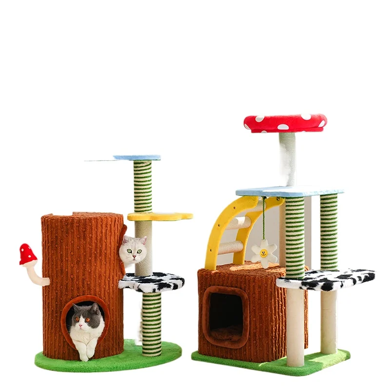 Cat climbing frame Cat shelf nest tree integrated multi-layer jumping platform scratching column Cat toy
Cat climbing frame Cat shelf nest tree integrated multi-layer jumping platform scratching column Cat toy