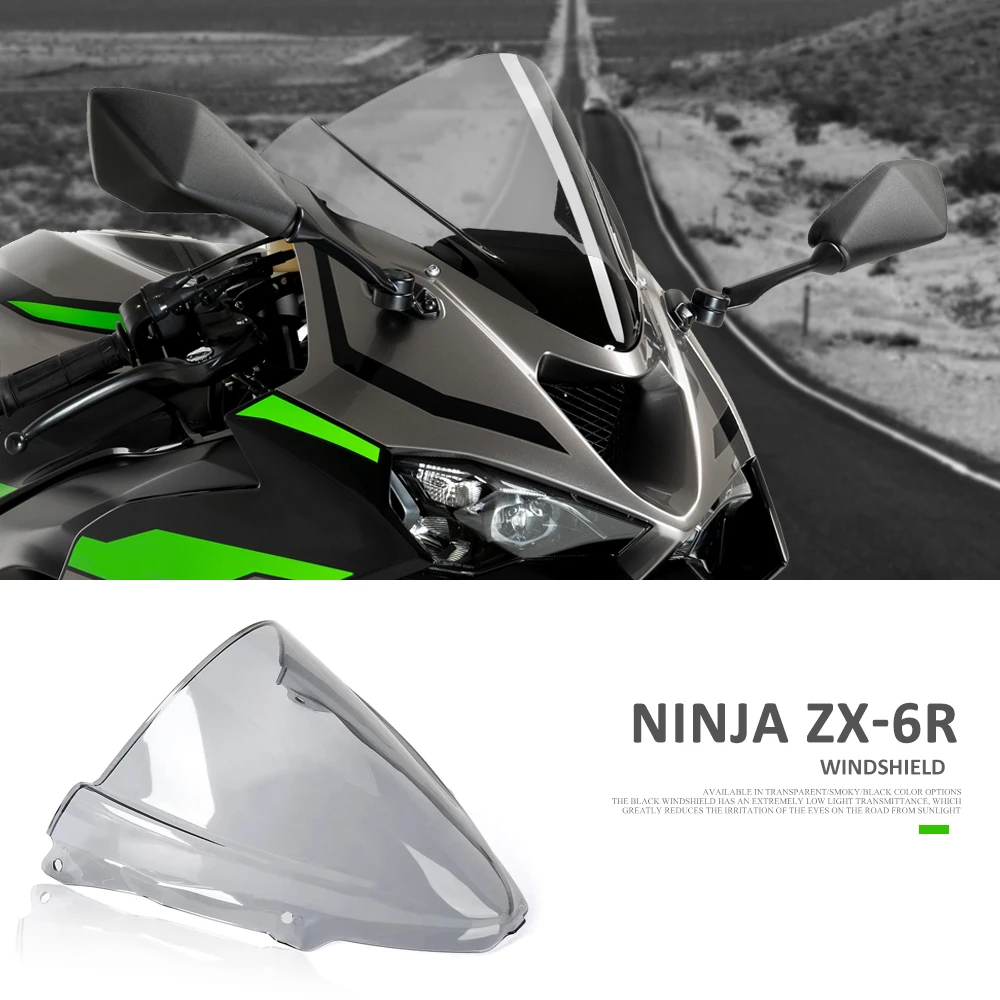 Motorcycle Accessories Windscreen Windshield Wind Deflector Flyscreen For Kawasaki Ninja ZX6R ZX 6R ZX-6R NINJA 2024 2025
Motorcycle Accessories Windscreen Windshield Wind Deflector Flyscreen For Kawasaki Ninja ZX6R ZX 6R ZX-6R NINJA 2024 2025