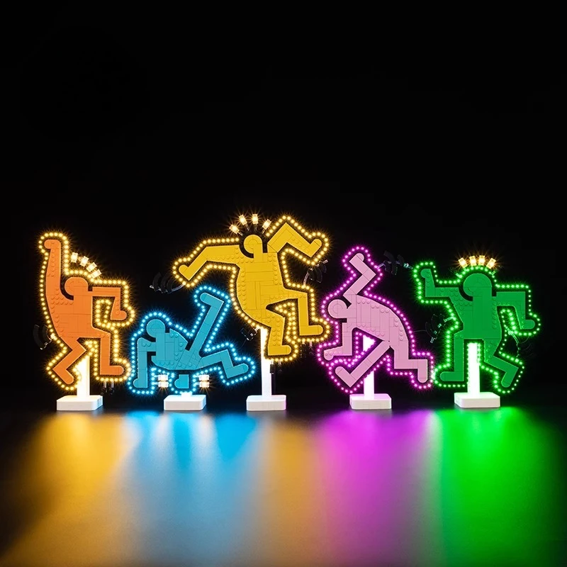 Набор светодиодных фонарей для Keith Haring - танцевальные фигурки 31216, строительные блоки, кирпичи, лампа «сделай сам», игрушки, подарочный набор, модель в комплект не входит
Набор светодиодных фонарей для Keith Haring - танцевальные фигурки 31216, строительные блоки, кирпичи, лампа «сделай сам», игрушки, подарочный набор, модель в комплект не входит