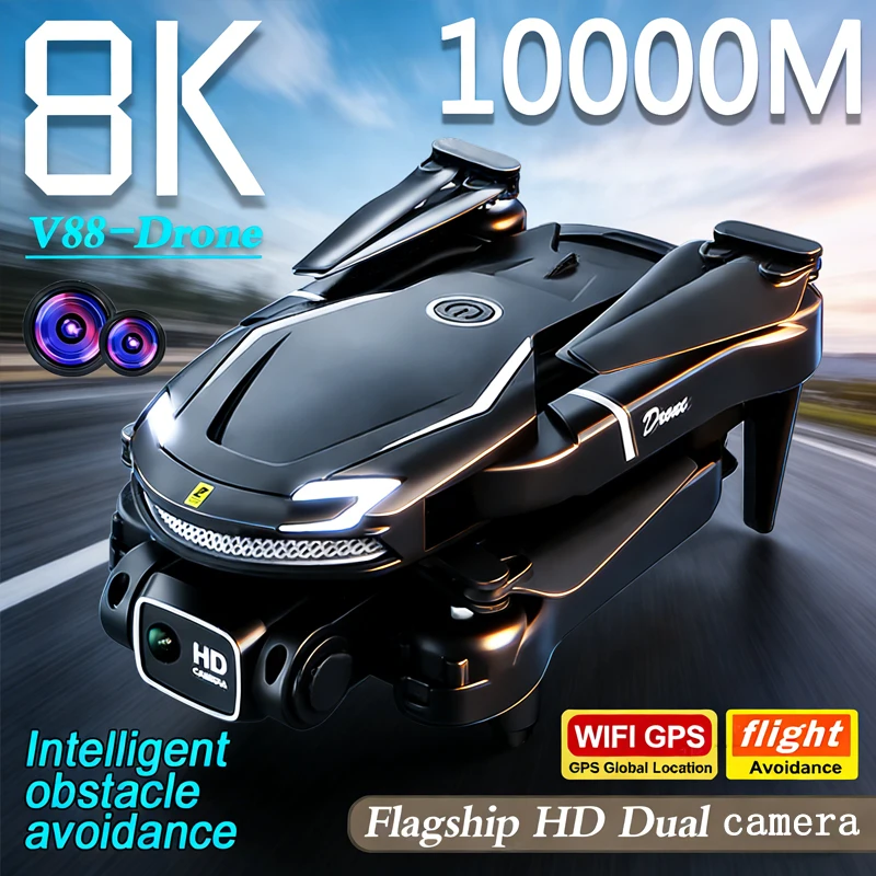 Новый дрон V88 8K, профессиональный аэрофотосъемка, с двумя камерами, всенаправленным обходом препятствий, GPS, складной квадрокоптер, 10 км + сумка
Новый дрон V88 8K, профессиональный аэрофотосъемка, с двумя камерами, всенаправленным обходом препятствий, GPS, складной квадрокоптер, 10 км + сумка