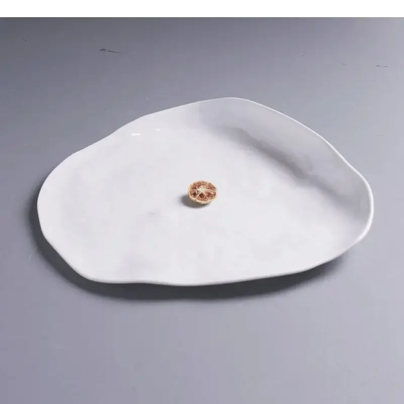 Irregular Shape Ceramic Dinner Plate Pasta Steak Simple Restaurant Solid Color Tableware Serving Tray Snack Dessert
Irregular Shape Ceramic Dinner Plate Pasta Steak Simple Restaurant Solid Color Tableware Serving Tray Snack Dessert
