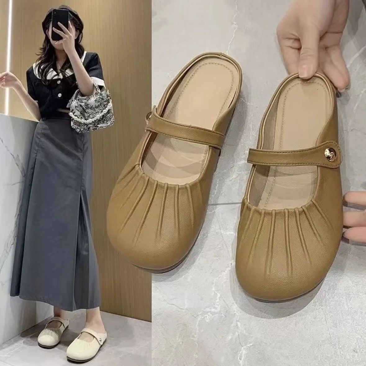 2025 New Women's Slip-On Soft Bot Folded Head f Slippers Mary Jane Single oes Summer Outdoor Wear Roman Sle Beach S...
2025 New Women's Slip-On Soft Bot Folded Head f Slippers Mary Jane Single oes Summer Outdoor Wear Roman Sle Beach S...