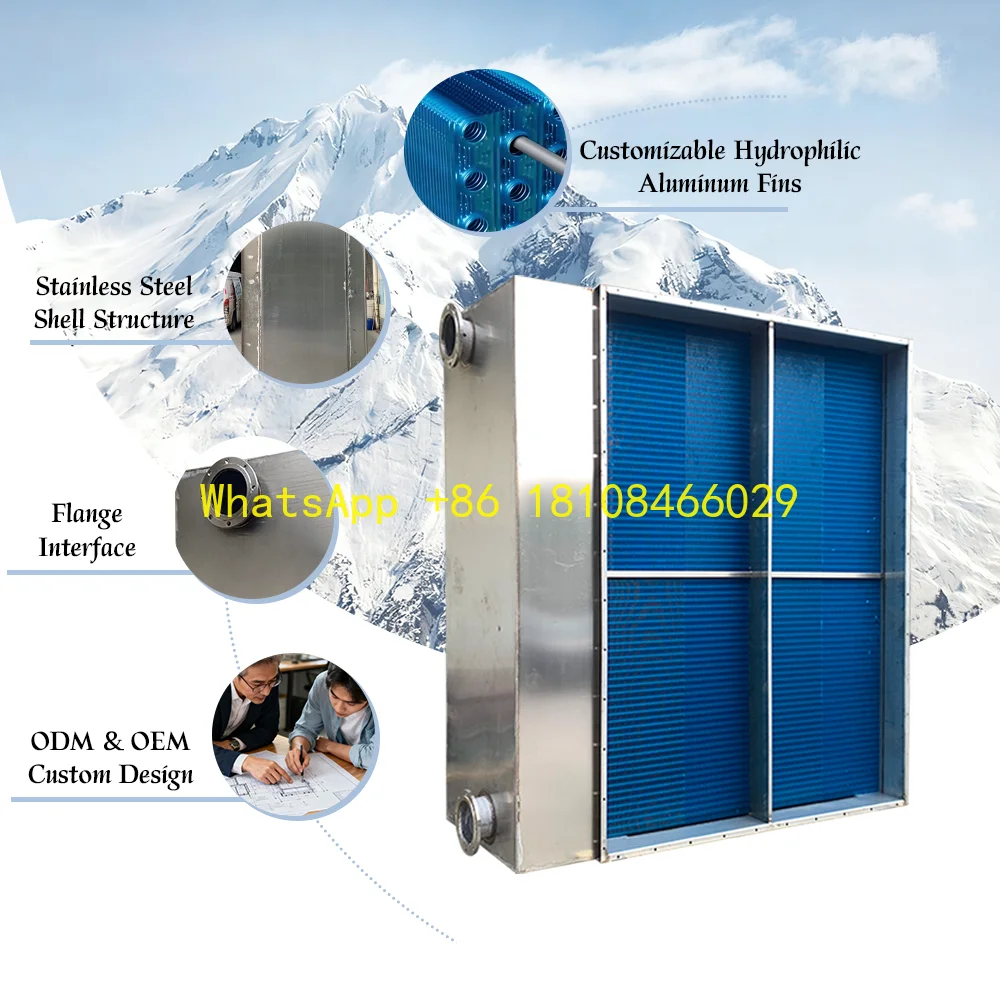 Stainless Steel Shell Large-Scale Hydrophilic Finned Surface Air Cooler Refrigeration Equipment Fresh Air Systems Customized
Stainless Steel Shell Large-Scale Hydrophilic Finned Surface Air Cooler Refrigeration Equipment Fresh Air Systems Customized
