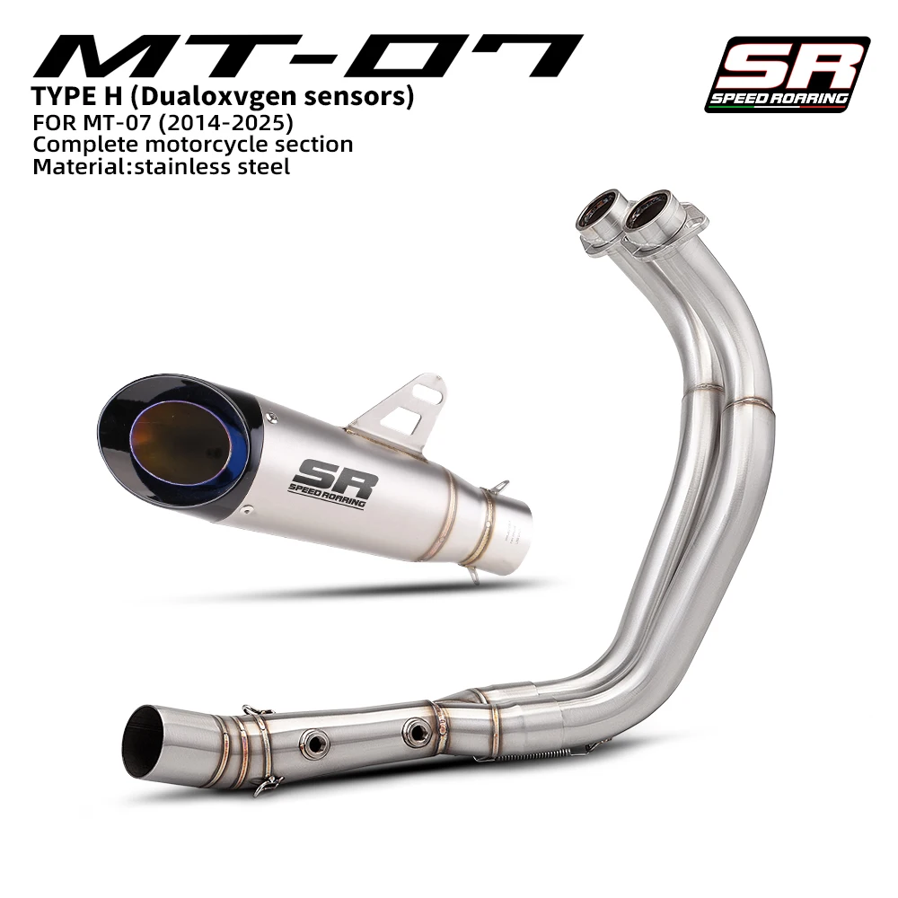 Полные выхлопные системы для мотоциклов MT07 XSR700 FZ07 Tracer 7 R7 2014-2026, передняя соединительная труба из нержавеющей стали, 51 мм, выхлопная труба
Полные выхлопные системы для мотоциклов MT07 XSR700 FZ07 Tracer 7 R7 2014-2026, передняя соединительная труба из нержавеющей стали, 51 мм, выхлопная труба