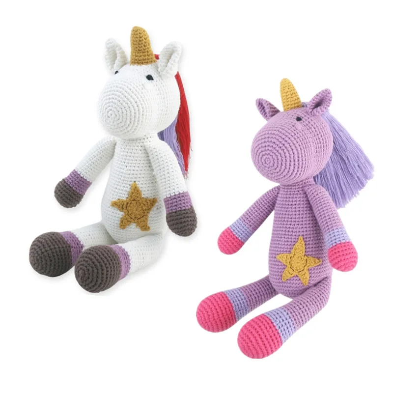 Handmade Crochet Unicorn Doll Baby Stuffed Animal Toy kawaii Knitted Cotton Unicorn Plush Toy Newborn Baby Sleeping Cuddle Doll
Handmade Crochet Unicorn Doll Baby Stuffed Animal Toy kawaii Knitted Cotton Unicorn Plush Toy Newborn Baby Sleeping Cuddle Doll
