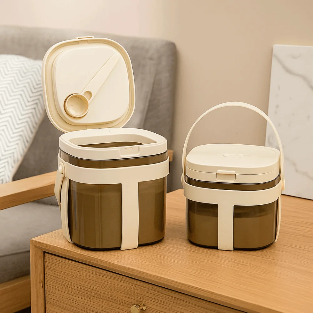 Контейнер для хранения пищевого сухого молока, устойчивый к ультрафиолетовому излучению, ручная герметичная банка большой емкости, штабелируемая с совок
Контейнер для хранения пищевого сухого молока, устойчивый к ультрафиолетовому излучению, ручная герметичная банка большой емкости, штабелируемая с совок