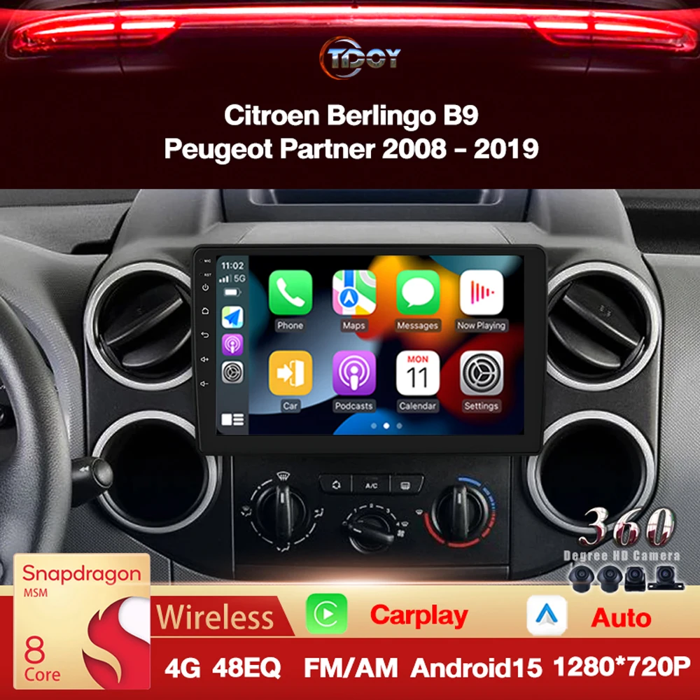 Car Radio For Citroen Berlingo 2 B9 Peugeot Partner 2008-2019 Android Multimedia Player Video Android 13 Carplay 8Core Autoradio
Car Radio For Citroen Berlingo 2 B9 Peugeot Partner 2008-2019 Android Multimedia Player Video Android 13 Carplay 8Core Autoradio