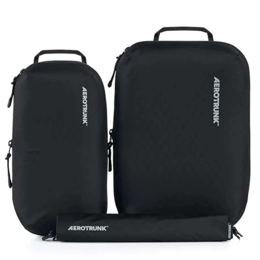 Ultralight Compression Packing Cubes - Lightweight Travel Organizers for Suitcases and Luggage 3-Pack Black
Ultralight Compression Packing Cubes - Lightweight Travel Organizers for Suitcases and Luggage 3-Pack Black