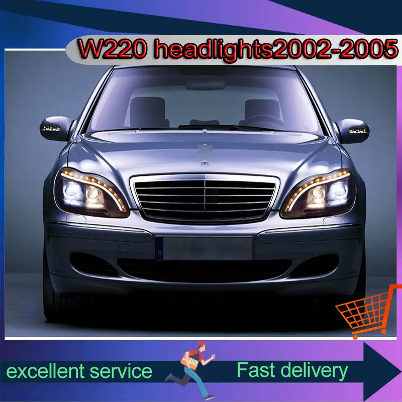 Head Light For Benz 2002-2005 W220 S280 S320 S350 Upgrade LED DRL Dynamic Turn Projector Lens Automotive Accessories Front Light
Head Light For Benz 2002-2005 W220 S280 S320 S350 Upgrade LED DRL Dynamic Turn Projector Lens Automotive Accessories Front Light