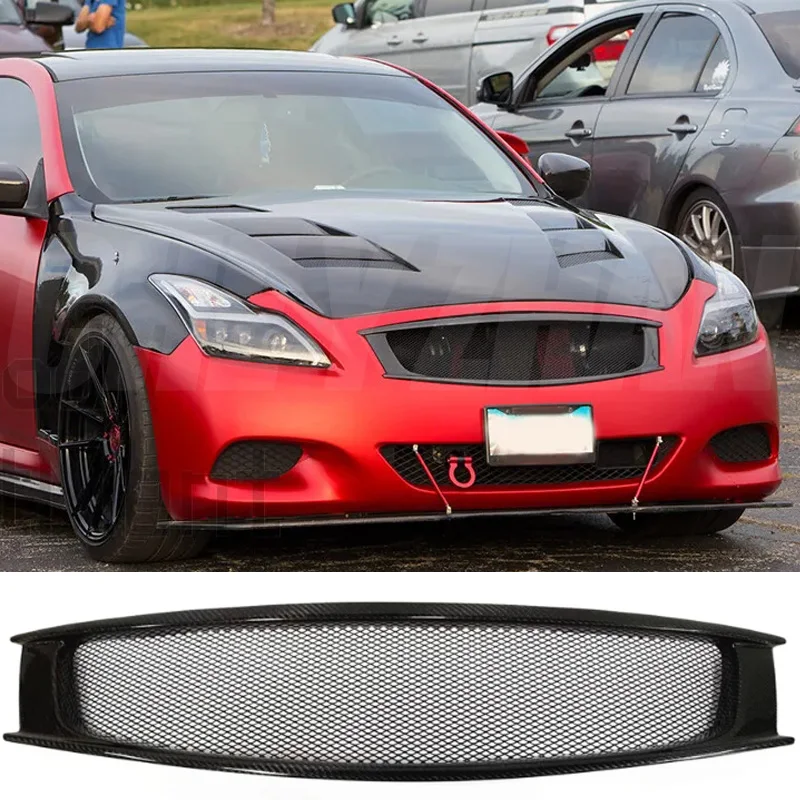 Real Carbon Fiber Front Upper Mesh Grill Grille For 2008-2013 Infiniti G37 Coupe 2Door
Real Carbon Fiber Front Upper Mesh Grill Grille For 2008-2013 Infiniti G37 Coupe 2Door