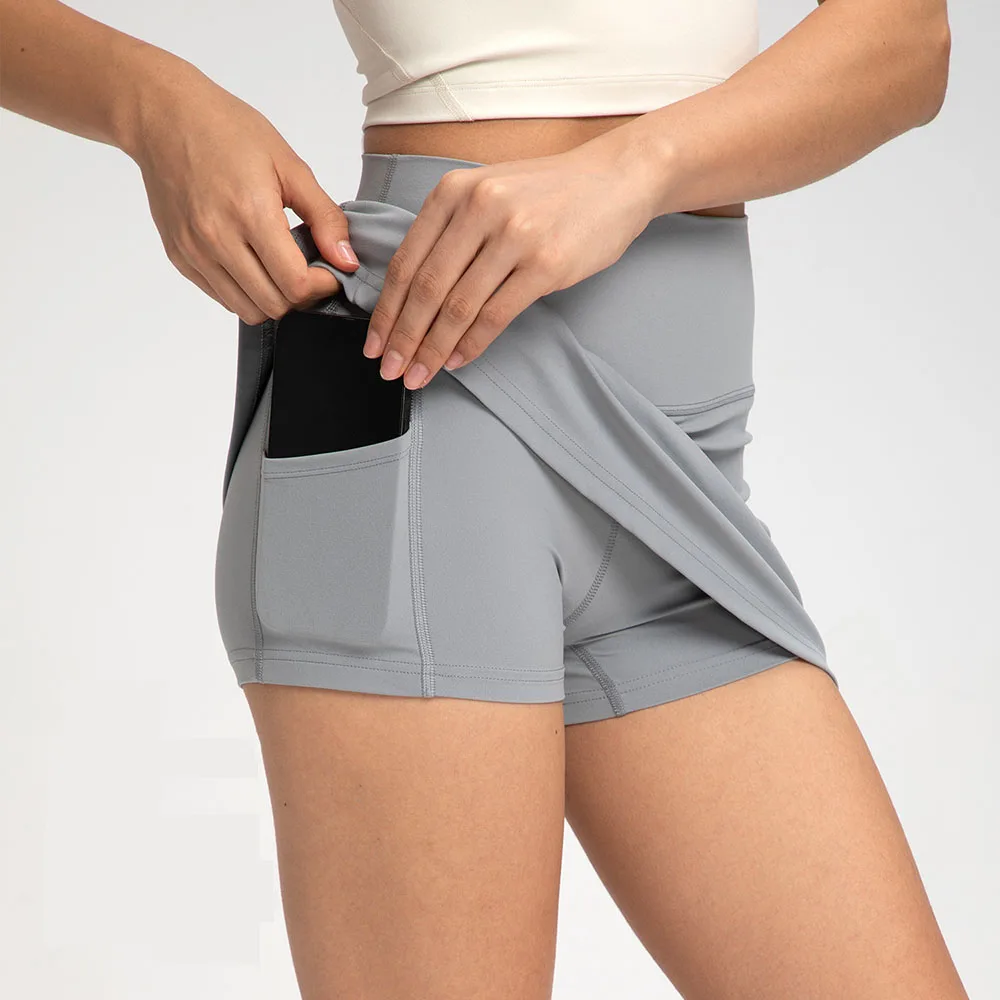 Women's Fake Two-Piece Yoga Skirt - Slimming High Waist Tennis Skirt with Built-in Shorts for Running & Gym
Women's Fake Two-Piece Yoga Skirt - Slimming High Waist Tennis Skirt with Built-in Shorts for Running & Gym