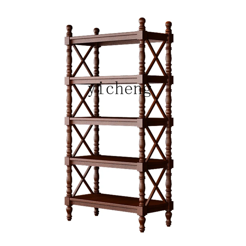 ZC American-Style Solid Wood Bookshelf Living Room Floor European-Style Bookcase Household Multi-Layer Shelf
ZC American-Style Solid Wood Bookshelf Living Room Floor European-Style Bookcase Household Multi-Layer Shelf