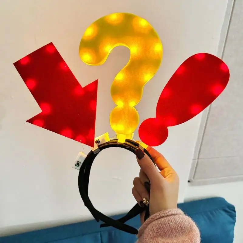 Уникальная светящаяся повязка на голову с стрелкой и знаком вопроса, светодиодная повязка для волос на Рождество, праздничный головной убор для девочек
Уникальная светящаяся повязка на голову с стрелкой и знаком вопроса, светодиодная повязка для волос на Рождество, праздничный головной убор для девочек