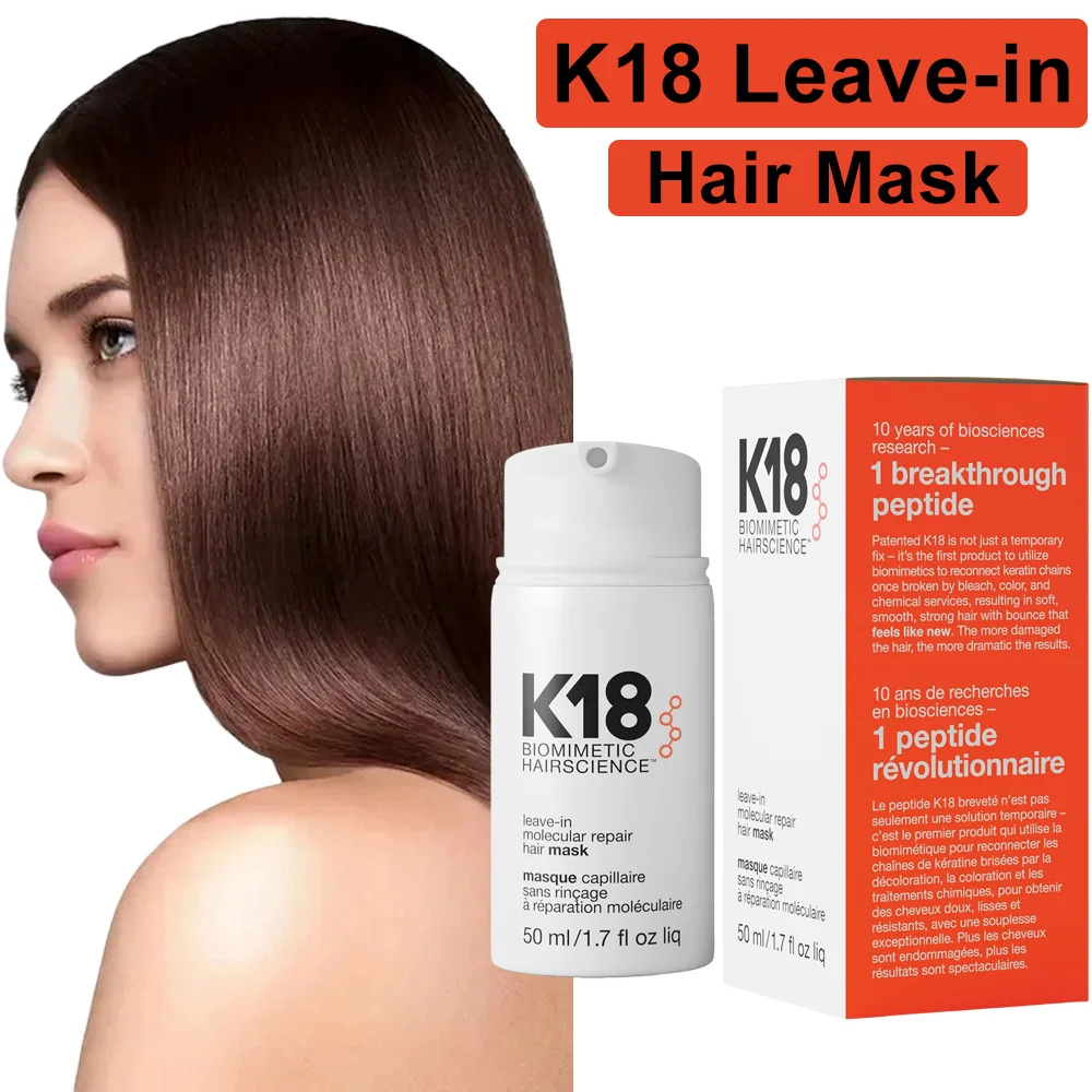 50ml K18 Leave-In Molecular Repair Hair Mask Deep Conditioning Keratin Treatment Soften Hair Smoothing Healthy Hair Care
50ml K18 Leave-In Molecular Repair Hair Mask Deep Conditioning Keratin Treatment Soften Hair Smoothing Healthy Hair Care