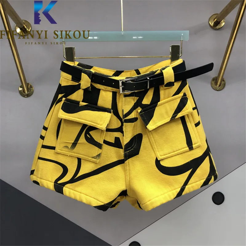 2022 Summer Women Denim Shorts Big Pocket Fashion Print High Waist Jeans Shorts Loose Casual Wide Leg Short Pants Female
2022 Summer Women Denim Shorts Big Pocket Fashion Print High Waist Jeans Shorts Loose Casual Wide Leg Short Pants Female