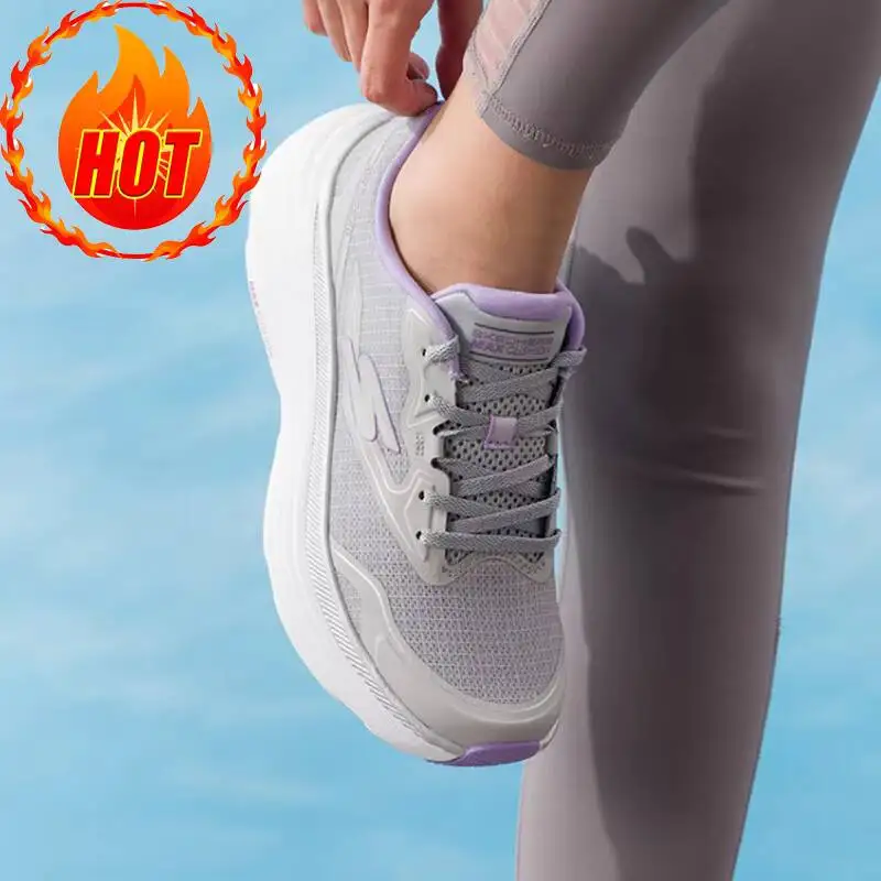 Women Skechers Cloud Cushion Running Shoes 129472-GYLV, Light Gray Mesh Trainers With Midsole Lightweight Sports Sneakers
Women Skechers Cloud Cushion Running Shoes 129472-GYLV, Light Gray Mesh Trainers With Midsole Lightweight Sports Sneakers