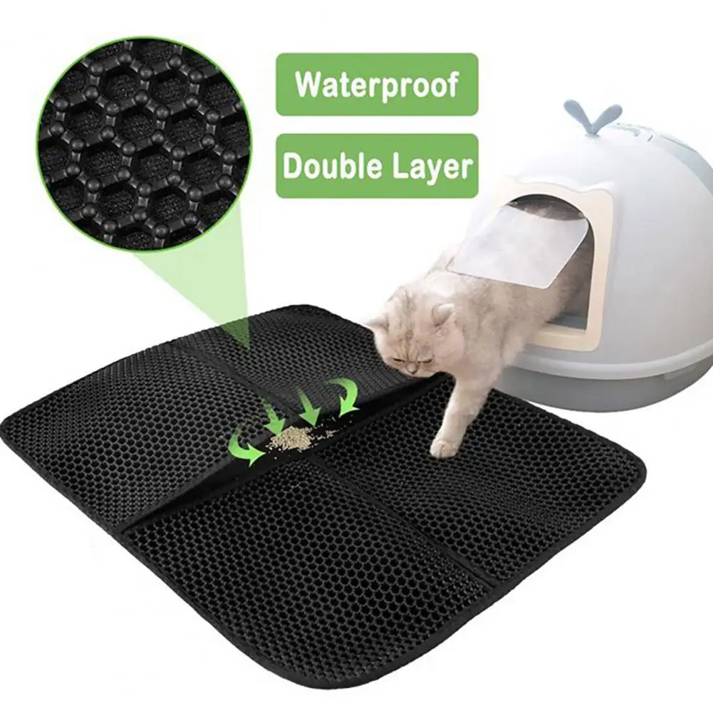 Cat Litter Mat Waterproof Four-fold Honeycomb Hole Non-Slip Pet Litter Box Mat Non-slip Sand Cat Pad Cat Litter Mat
Cat Litter Mat Waterproof Four-fold Honeycomb Hole Non-Slip Pet Litter Box Mat Non-slip Sand Cat Pad Cat Litter Mat