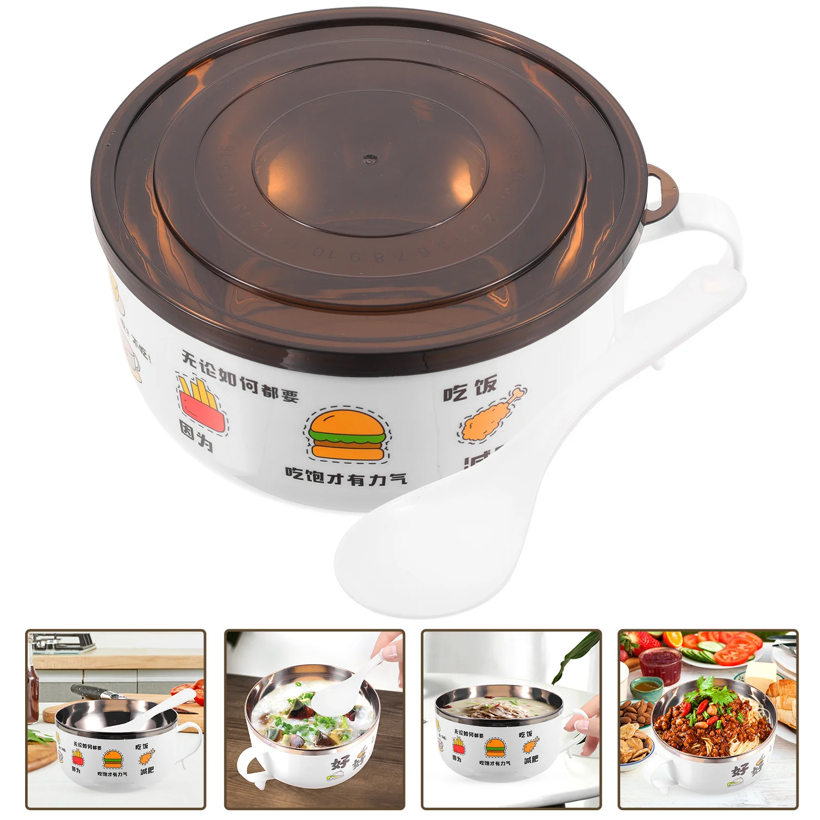 Stainless Steel Cartoon Bento Box Insulated Noodle Bowl With Lid Soup Container For Ramen Rice Meal Prep Reusable Food
Stainless Steel Cartoon Bento Box Insulated Noodle Bowl With Lid Soup Container For Ramen Rice Meal Prep Reusable Food
