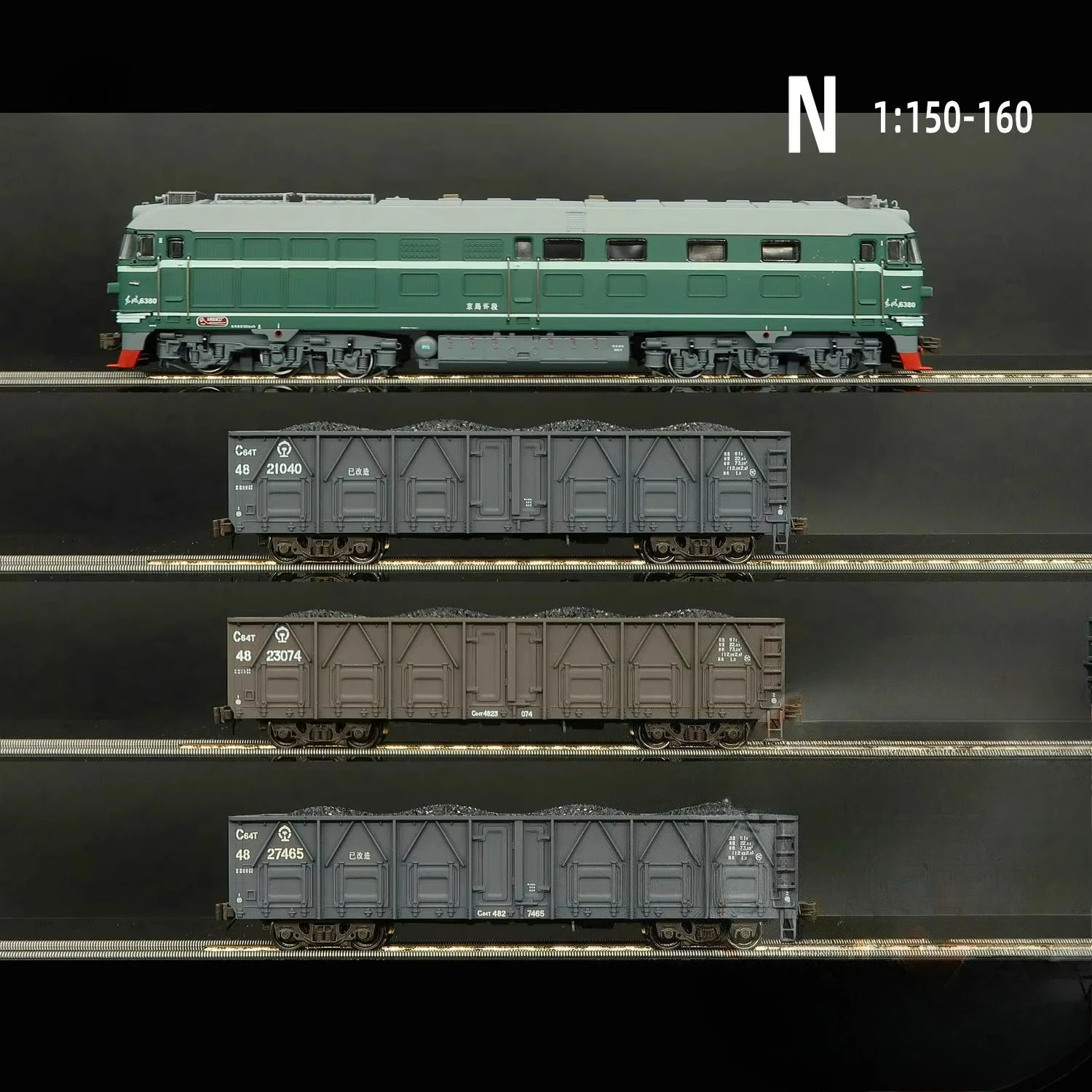 N Type 1/160 Toy Train DF4B and C64 Coal Mine Car One Head Three Compartment Set 4 Groups Train Set Boy Toy Gift 
N Type 1/160 Toy Train DF4B and C64 Coal Mine Car One Head Three Compartment Set 4 Groups Train Set Boy Toy Gift