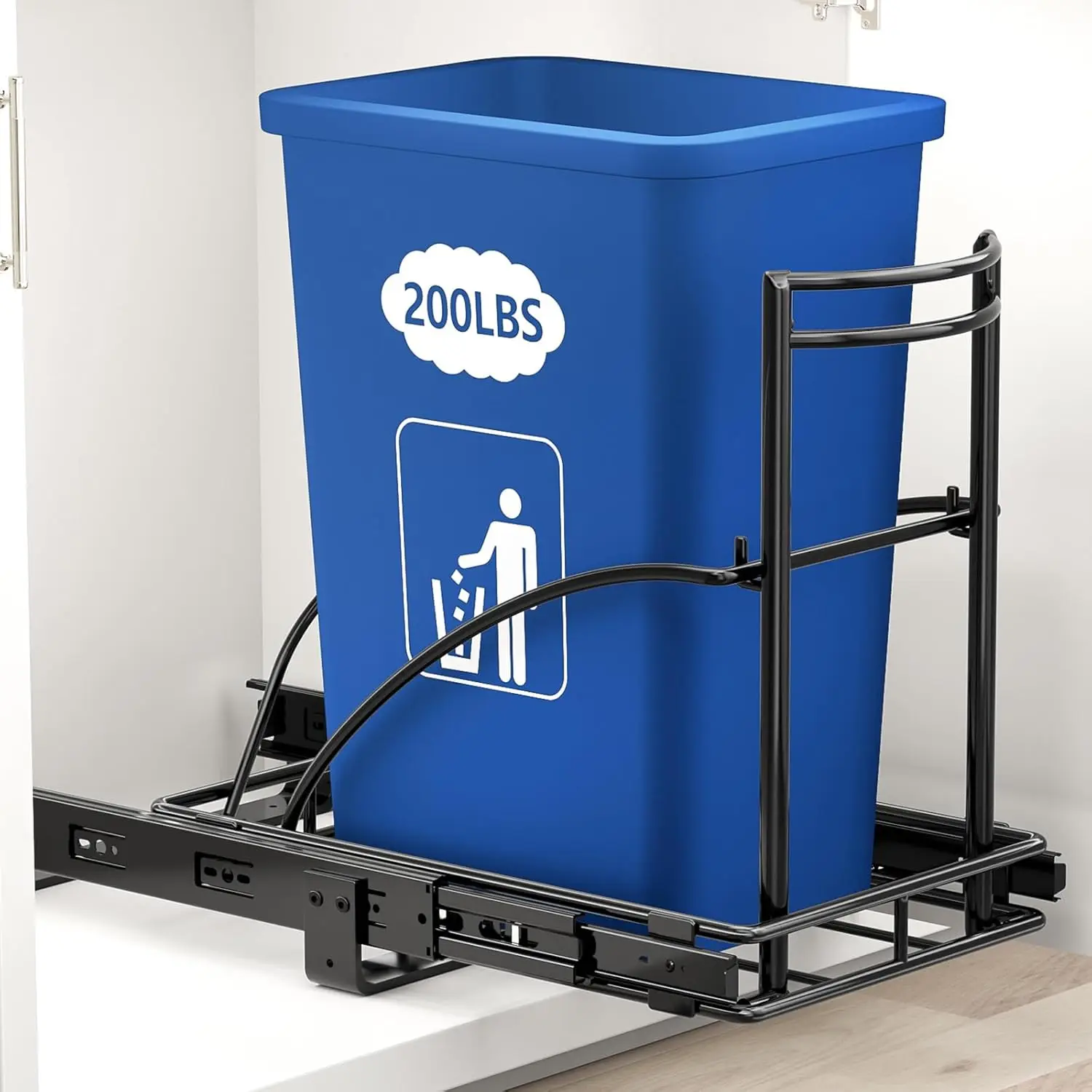 Pull Out Under Sink Trash Can for 30-50 Qt, Black Kitchen and Bathroom Cabinet Organizer with Full Extension Slide
Pull Out Under Sink Trash Can for 30-50 Qt, Black Kitchen and Bathroom Cabinet Organizer with Full Extension Slide