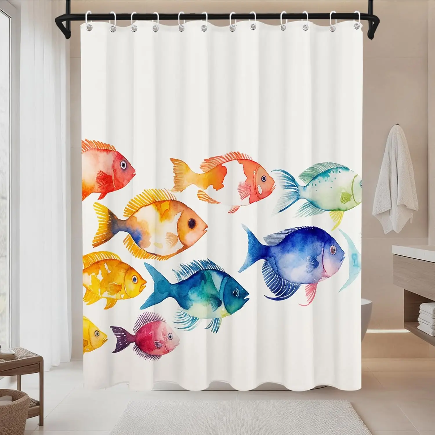 Cute Fish Shower Curtain Cartoon Funny Kids Flatfish Clear Nature Theme White Bathroom Decor Set Machine Washable Waterproof
Cute Fish Shower Curtain Cartoon Funny Kids Flatfish Clear Nature Theme White Bathroom Decor Set Machine Washable Waterproof