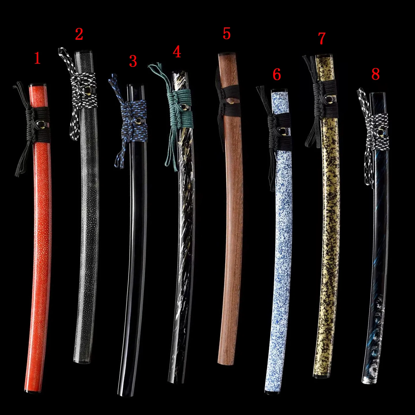 Long size katana scabbard Replacement sheath Solid wood Multi-Color gloss painted Japanese Sword Parts Without Blade
Long size katana scabbard Replacement sheath Solid wood Multi-Color gloss painted Japanese Sword Parts Without Blade