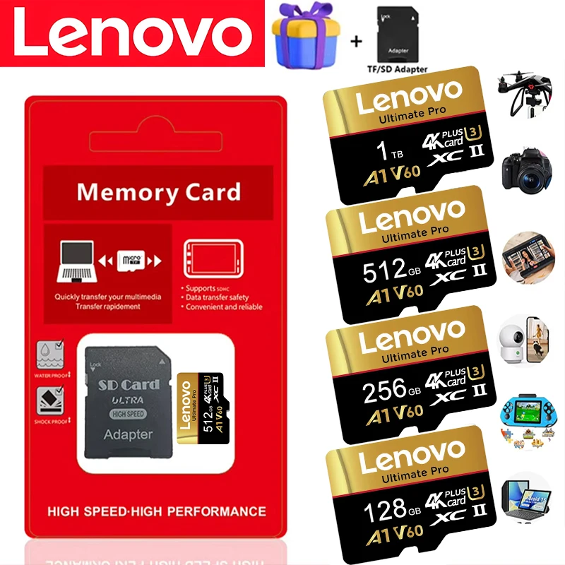 Lenovo High Endurance Memory Card Micro TF SD SD Cards TF Cards 256GB 1TB 32GB HD A1 Device for Tablet / Camera / Smartphone
Lenovo High Endurance Memory Card Micro TF SD SD Cards TF Cards 256GB 1TB 32GB HD A1 Device for Tablet / Camera / Smartphone