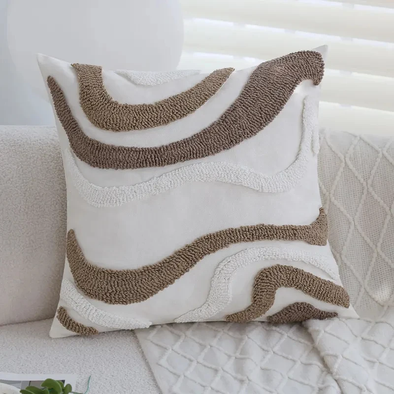 Boho Tufted Throw Pillow Cover 45x45cm Brown Wave Decorative Cushion Case for Sofa Living Room, Minimalist Home Decor Pillowcase
Boho Tufted Throw Pillow Cover 45x45cm Brown Wave Decorative Cushion Case for Sofa Living Room, Minimalist Home Decor Pillowcase
