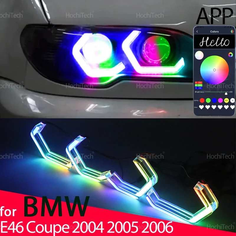For BMW E46 Coupe Cabrio Convertible Facelift 2004 2005 2006 RGB Dynamic Angel Eyes LED APP control Flowing Multicolor Car Rings
For BMW E46 Coupe Cabrio Convertible Facelift 2004 2005 2006 RGB Dynamic Angel Eyes LED APP control Flowing Multicolor Car Rings