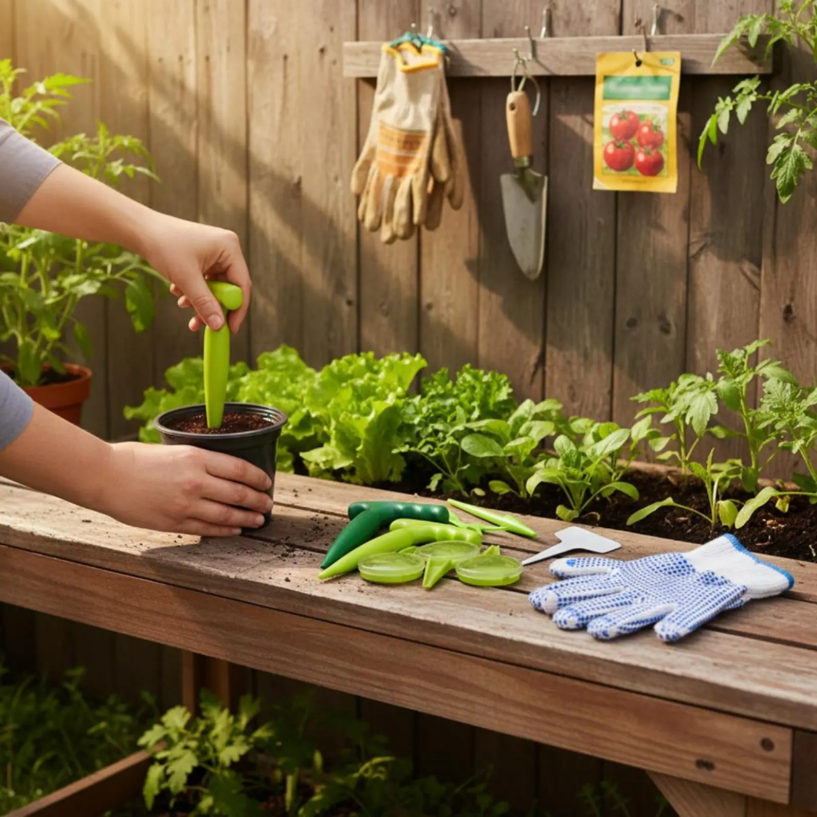 17 Pieces Garden Dibbler and Seeder Set Long-Lasting Plant Transplanting Tool Kit Handheld Seed Dispenser Kit Measurement
17 Pieces Garden Dibbler and Seeder Set Long-Lasting Plant Transplanting Tool Kit Handheld Seed Dispenser Kit Measurement