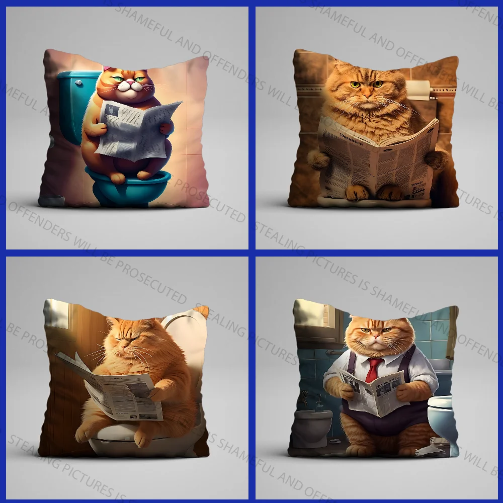 Fat Cat Toilet Newspaper Pillow Case Pillowcase Home Sofa Cushions Car Cushions Office Pillow
Fat Cat Toilet Newspaper Pillow Case Pillowcase Home Sofa Cushions Car Cushions Office Pillow