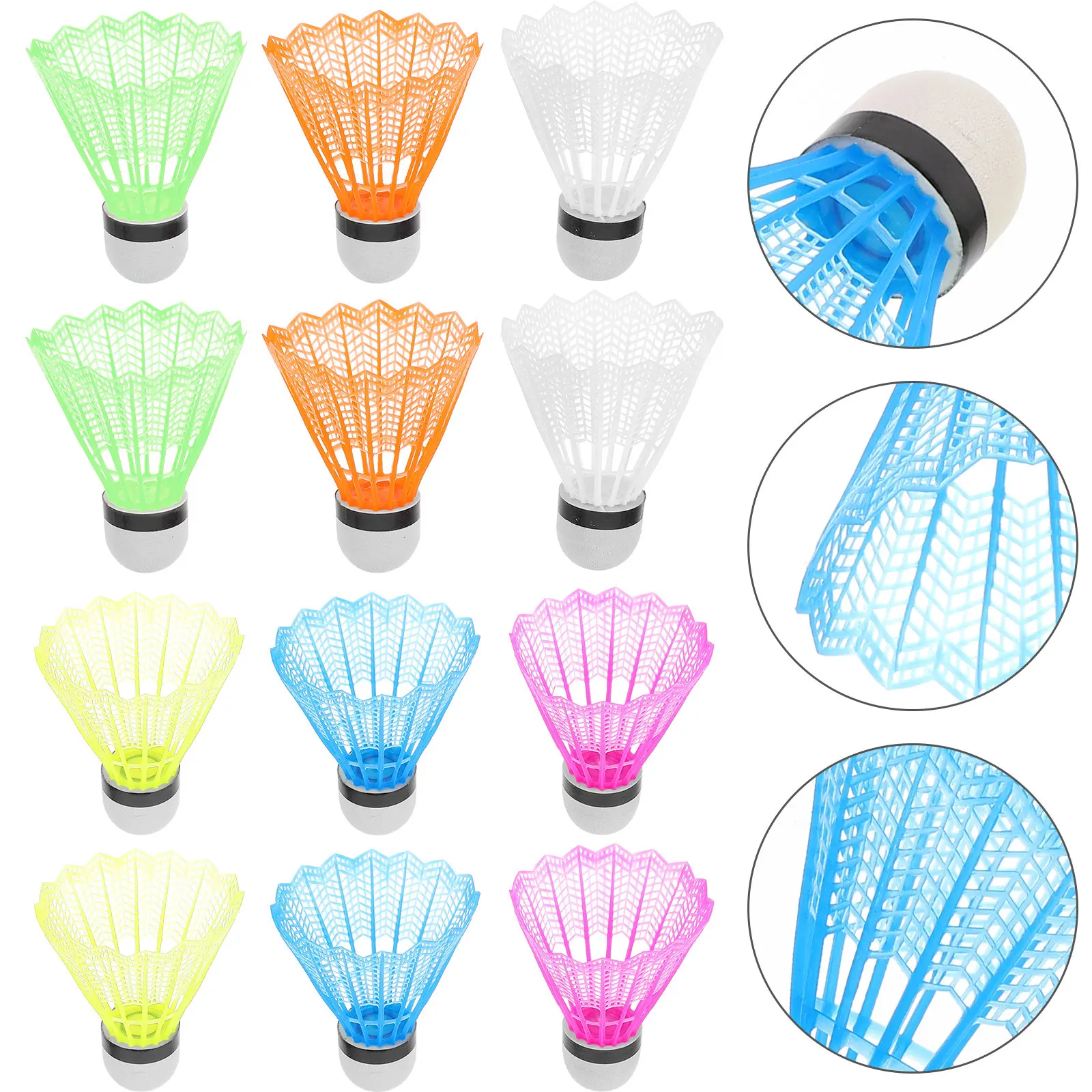12Pcs Colorful Plastic Badminton Shuttlecocks Soft Touch Safe Material Ideal for Kids Beginners Indoor Outdoor Practice
12Pcs Colorful Plastic Badminton Shuttlecocks Soft Touch Safe Material Ideal for Kids Beginners Indoor Outdoor Practice