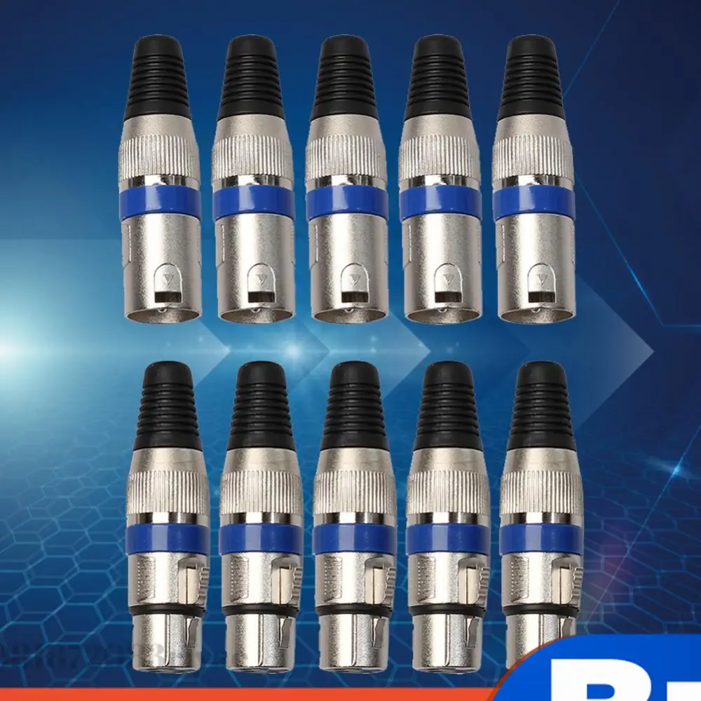 10 PCS XLR 3 Pin MIC Jack Plug Audio Microphone Cable Wire Connector Female Male Power Adapter NG4S DMX Mixer Repair Replacement
10 PCS XLR 3 Pin MIC Jack Plug Audio Microphone Cable Wire Connector Female Male Power Adapter NG4S DMX Mixer Repair Replacement