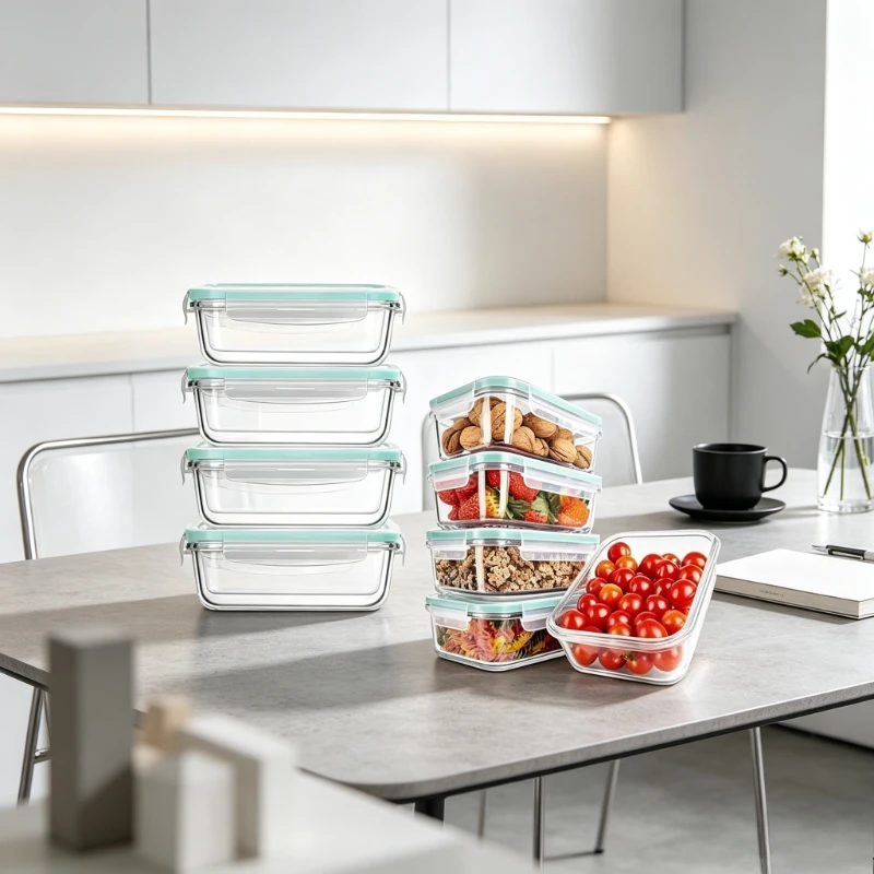 5-Piece Borosilicate Glass Lunch Box Set, Rectangular Food Storage Containers with Lids,Heat-Resistant Durable Home Kitchen Ware
5-Piece Borosilicate Glass Lunch Box Set, Rectangular Food Storage Containers with Lids,Heat-Resistant Durable Home Kitchen Ware