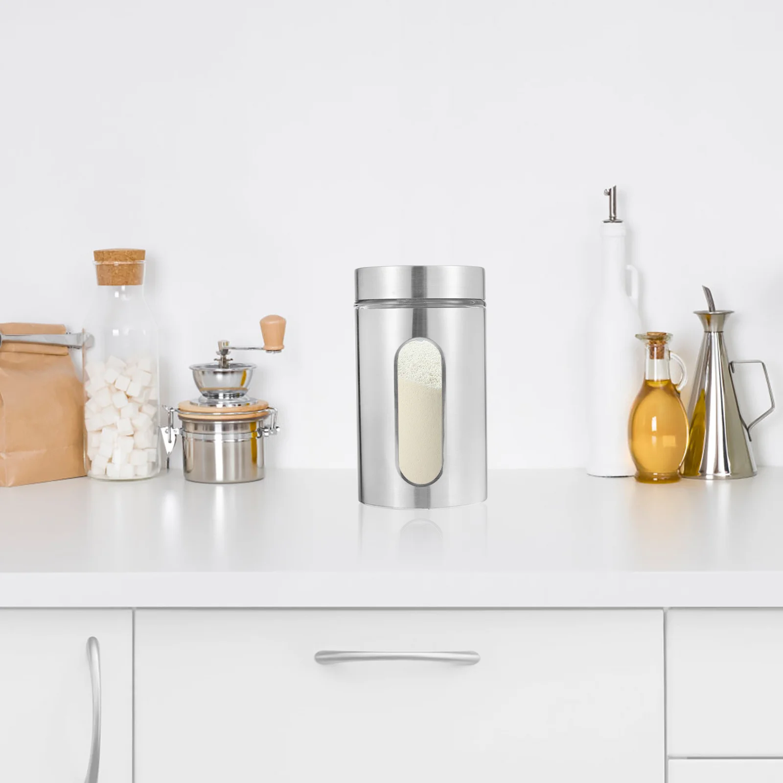Stainless Steel Storage Tank Transparent Visible Kitchen Storage Box Sealed Container for Coffee Tea Grains
Stainless Steel Storage Tank Transparent Visible Kitchen Storage Box Sealed Container for Coffee Tea Grains