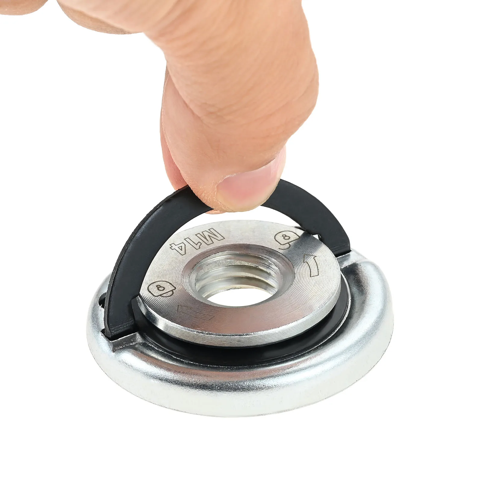 1 комплект адаптера M14 с замком X, подходит для всех угловых шлифовальных машин с соединением M14, нажимная пластина, фланцевая гайка, силовой патрон
1 комплект адаптера M14 с замком X, подходит для всех угловых шлифовальных машин с соединением M14, нажимная пластина, фланцевая гайка, силовой патрон