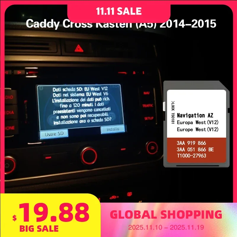 Compatible with Caddy Cross Kasten (A5) 2014-2015 West Europe Germany Poland Map GPS Card
Compatible with Caddy Cross Kasten (A5) 2014-2015 West Europe Germany Poland Map GPS Card