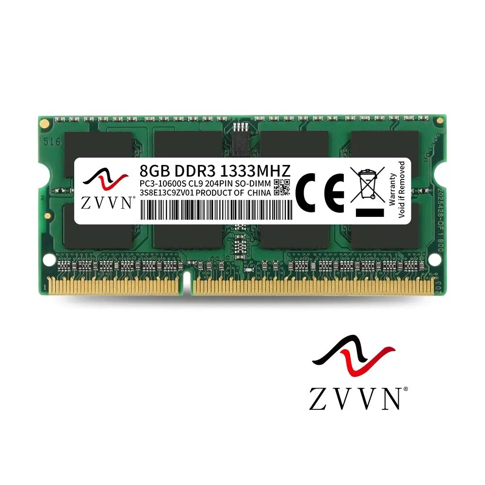 ZVVN 8GB DDR3 1333 (PC3 10600) 204-Pin 1.5V SO-DIMM RAM Laptop Notebook Memory Model
ZVVN 8GB DDR3 1333 (PC3 10600) 204-Pin 1.5V SO-DIMM RAM Laptop Notebook Memory Model