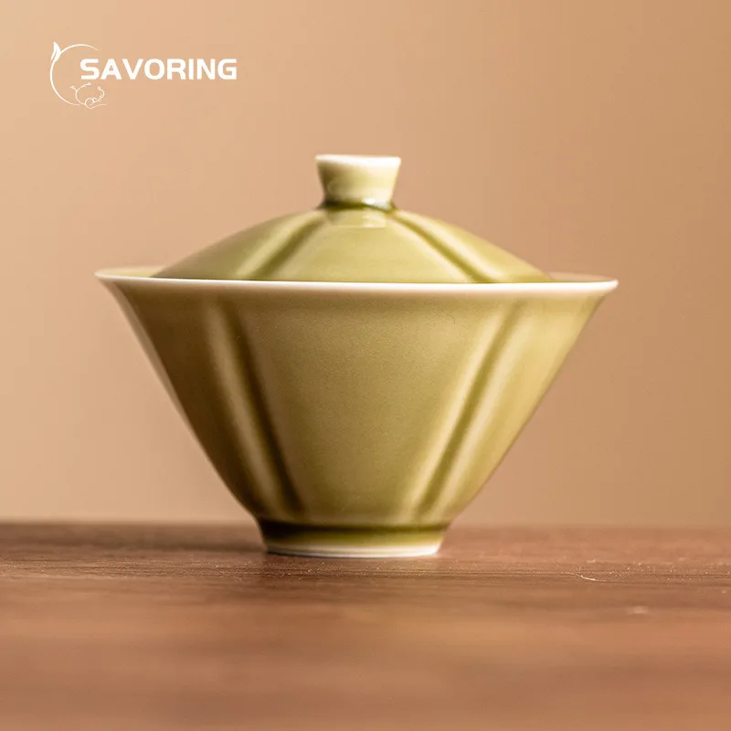 Yaozhou Kiln Celadon Gaiwan Ceramic Tea Bowl Teacup Tool Cup Kung Fu Chawan Puer Porcelain Cover Chinese Supplies Garglin Maker
Yaozhou Kiln Celadon Gaiwan Ceramic Tea Bowl Teacup Tool Cup Kung Fu Chawan Puer Porcelain Cover Chinese Supplies Garglin Maker