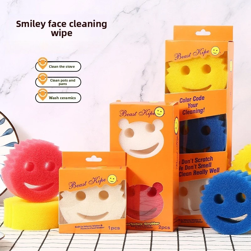 Cute Smiley Face Sponge Cleaning and Wiping, Imitation Silk Gourd Sponge Wiping, Household Kitchen Cleaning, Dishwashing Cotton
Cute Smiley Face Sponge Cleaning and Wiping, Imitation Silk Gourd Sponge Wiping, Household Kitchen Cleaning, Dishwashing Cotton