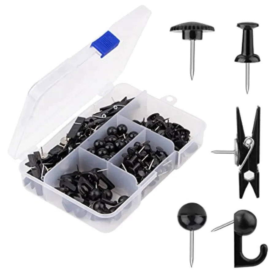 Push Pins Set, 5 Styles Thumb Tacks Map Pins, Steel Point Pushpins Thumbtacks for Cork Board Bulletin Boards
Push Pins Set, 5 Styles Thumb Tacks Map Pins, Steel Point Pushpins Thumbtacks for Cork Board Bulletin Boards