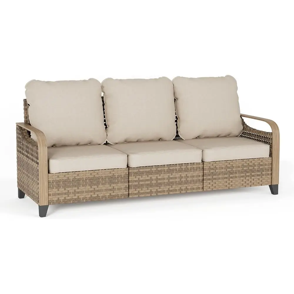 Outdoor Patio Soa 3-Seat PE Wicker Couch, All-Weather Rattan urniture with Deep-Seating Water-Resistant Cushions, Non-Slip & Thi
Outdoor Patio Soa 3-Seat PE Wicker Couch, All-Weather Rattan urniture with Deep-Seating Water-Resistant Cushions, Non-Slip & Thi