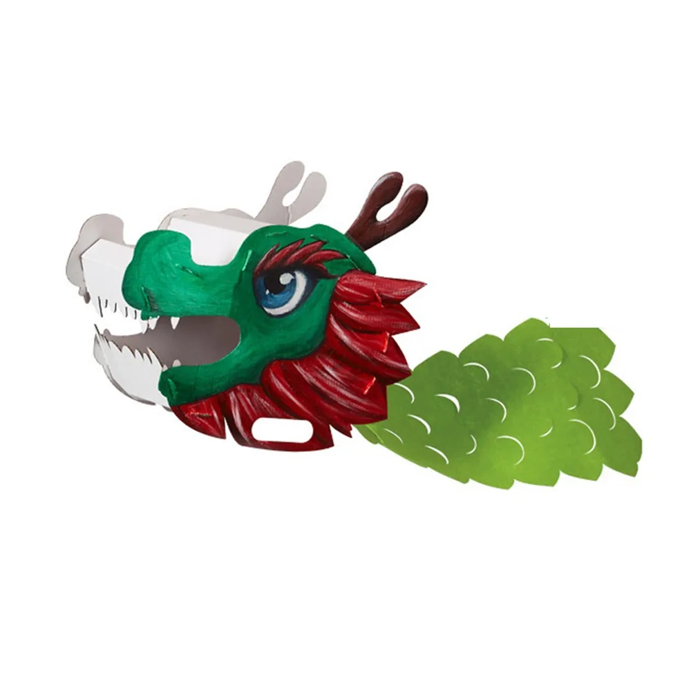 Kid Gift Paper Chinese Dragon Head Mask 3D Handmade Dragon Boat Racing Toy DIY Traditional Dragon Dance Craft Kit New Year Decor
Kid Gift Paper Chinese Dragon Head Mask 3D Handmade Dragon Boat Racing Toy DIY Traditional Dragon Dance Craft Kit New Year Decor