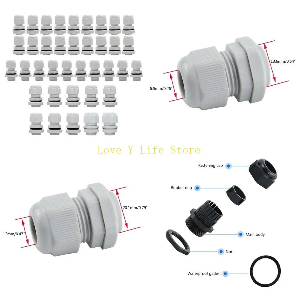 L74C 38 PCS Кабельные железы суставы Grommets для наружного садового управления коробкой, Junction Box
L74C 38 PCS Кабельные железы суставы Grommets для наружного садового управления коробкой, Junction Box