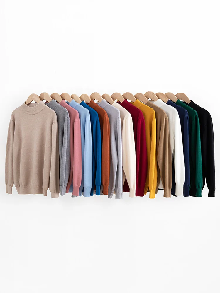 Choice Men Basic Mock-Neck Wool Sweater Autumn Winter Long Sleeve Bottom Pullover Merino Wool Knitwear Smart Casual Jumper Tops
Choice Men Basic Mock-Neck Wool Sweater Autumn Winter Long Sleeve Bottom Pullover Merino Wool Knitwear Smart Casual Jumper Tops