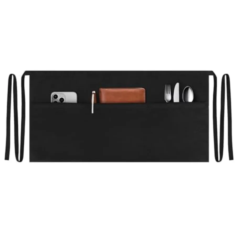 1 Pack Server Apron with 3 Pockets, Water Oil Stain Resistant Waitress Waiter Apron Black Waist Aprons Bistro Apron for Women M
1 Pack Server Apron with 3 Pockets, Water Oil Stain Resistant Waitress Waiter Apron Black Waist Aprons Bistro Apron for Women M