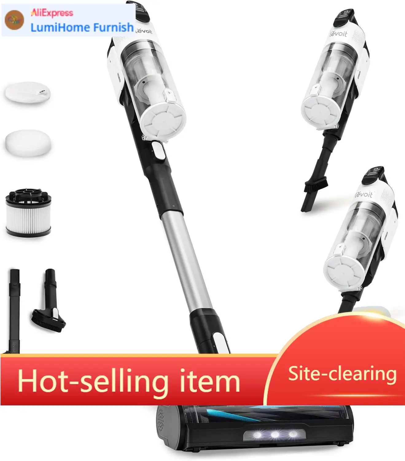 Cordless Vacuum Cleaner, Stick Vac with Tangle-Resistant Design, Up to 50 Minutes, Powerful Suction, Rechargeable, Lightweight,
Cordless Vacuum Cleaner, Stick Vac with Tangle-Resistant Design, Up to 50 Minutes, Powerful Suction, Rechargeable, Lightweight,