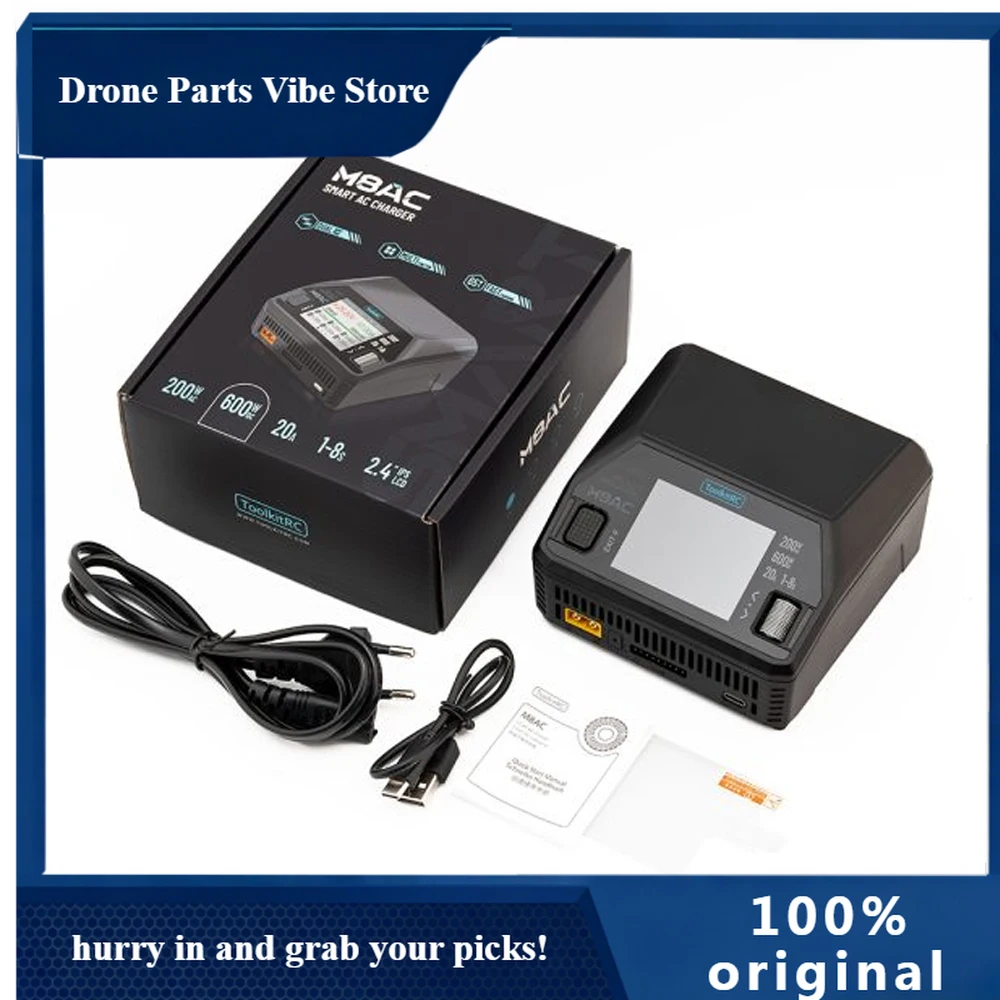 APToolkitRC M8AC 600W 20A Smart Battery Charger/Discharger For RC Lipo FPV Drone Boat Car Toys
APToolkitRC M8AC 600W 20A Smart Battery Charger/Discharger For RC Lipo FPV Drone Boat Car Toys