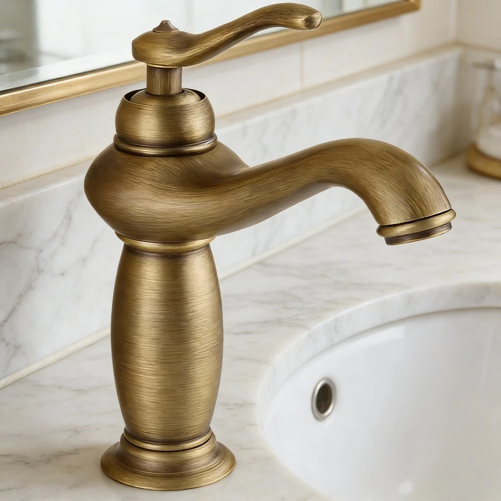 Французский ретро латунный смеситель для умывальника, средневековый американский умывальник для ванной комнаты, антикварный смеситель для горячей и холодной воды
Французский ретро латунный смеситель для умывальника, средневековый американский умывальник для ванной комнаты, антикварный смеситель для горячей и холодной воды