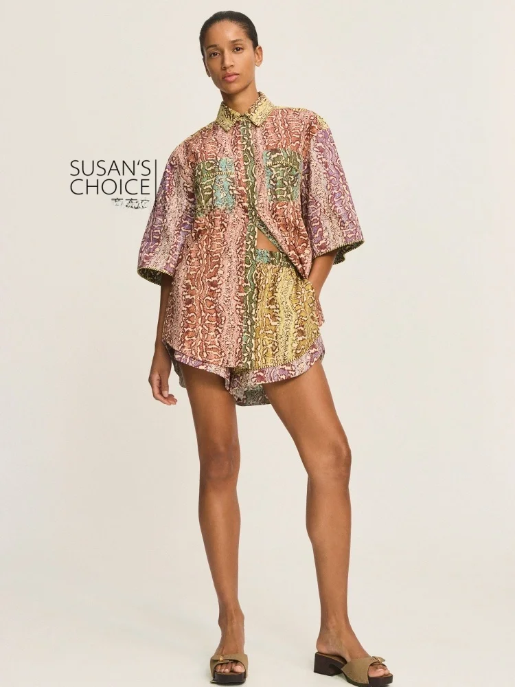 Susan Pure Cotton Printed Short Sleeve Shirt And High Waist Shorts Set Spring Summer Fashion Women's Ensemble High Quality Cr...
Susan Pure Cotton Printed Short Sleeve Shirt And High Waist Shorts Set Spring Summer Fashion Women's Ensemble High Quality Cr...